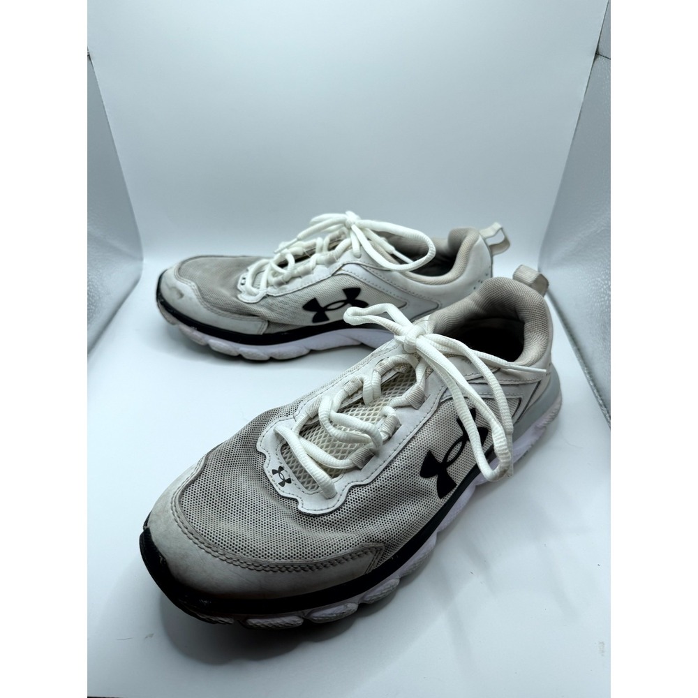 Under Armour Charged Assert 9 3024590-108 Mens 8 Sneaker White Mesh Running